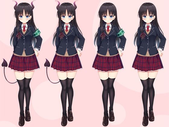 【立ち絵素材R18】 うちのクラスのサキュバス委員長 フルセットPSDパック