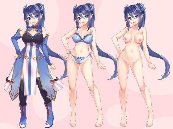 【立ち絵素材R18】 キリッと深海お嬢様レヴィアタン フルセットPSDパック