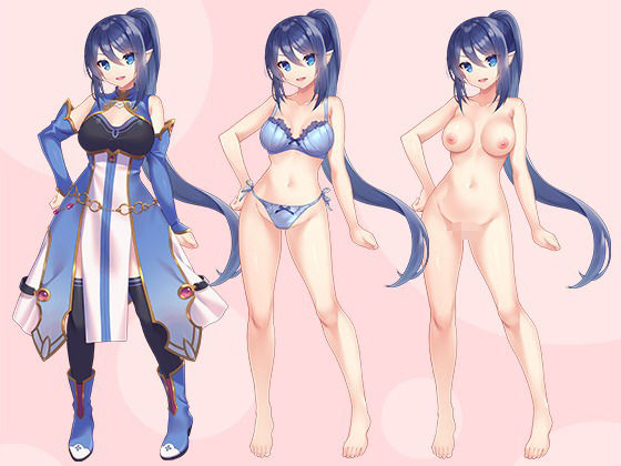 【立ち絵素材R18】 キリッと深海お嬢様レヴィアタン フルセットPSDパック