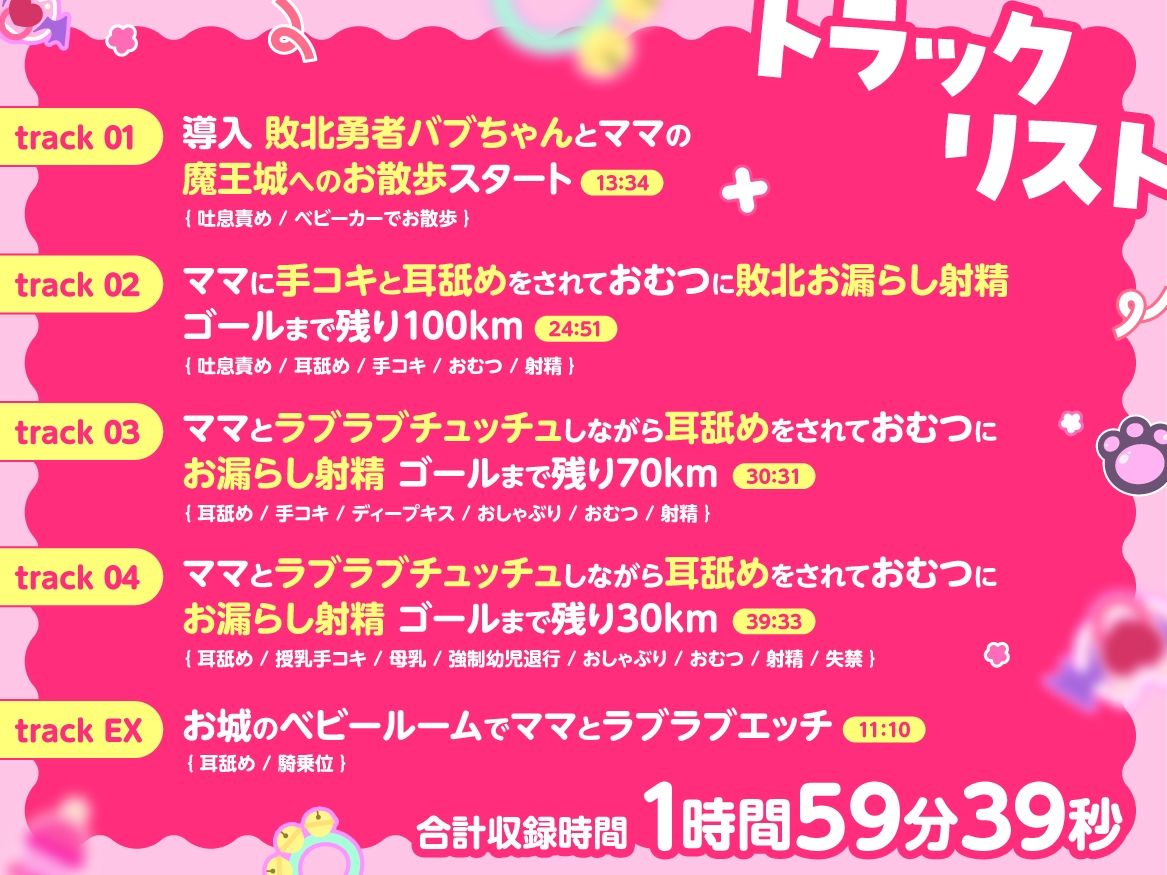 【耳舐め×赤ちゃんプレイ×ベビーカーで強●連行】サキュバスママとゆく魔王城へのうたた寝小旅行〜敗北マゾ勇者バブちゃん公開おさんぽ処刑〜