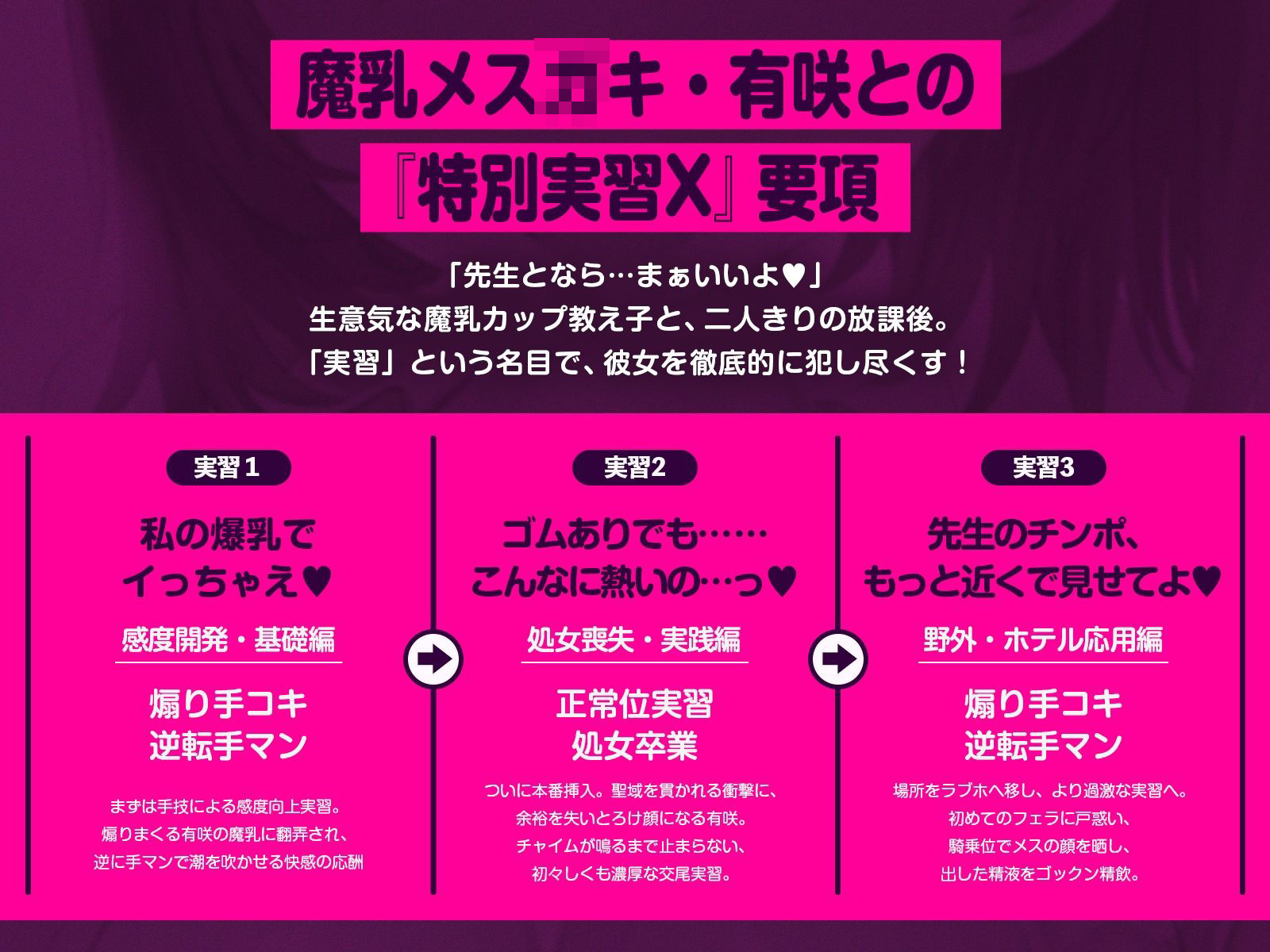 【極秘】魔乳メス○○との『特別実習X』（KU100収録作品）