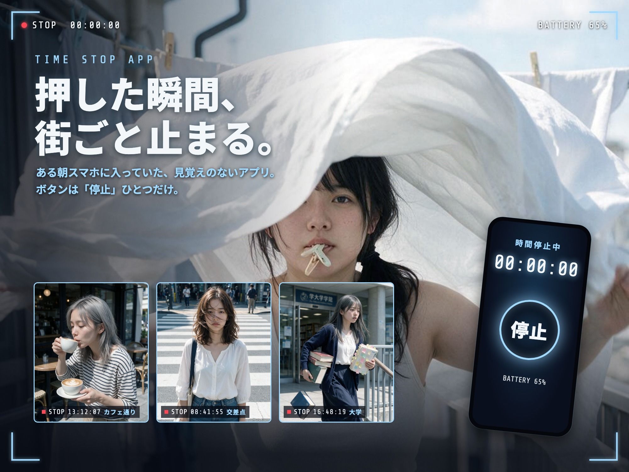 時間よ止まれ！街ゆく美女50人を止めてヤる