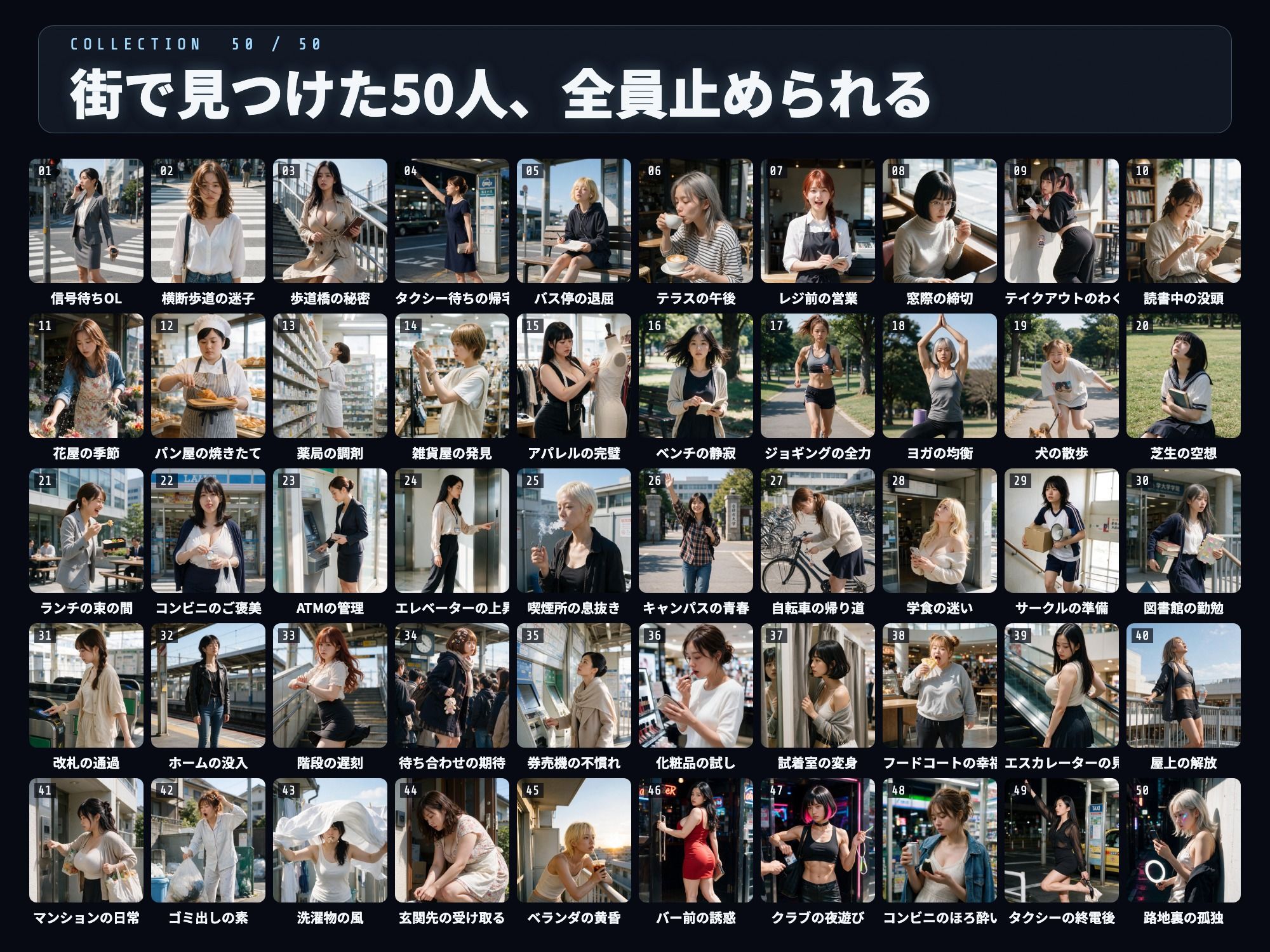 時間よ止まれ！街ゆく美女50人を止めてヤる
