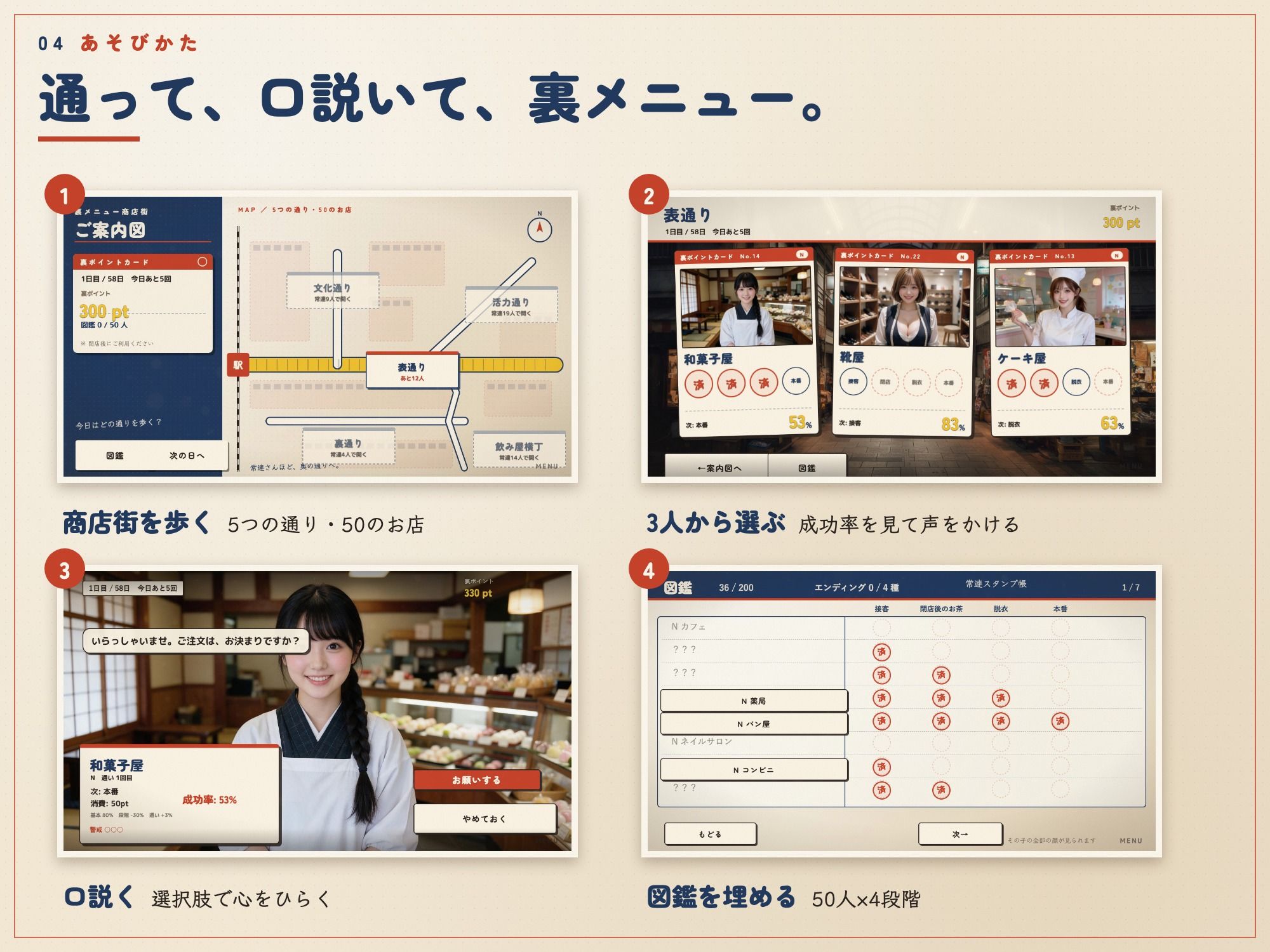 50人の看板娘たち〜俺だけ閉店後に裏オプ解放！