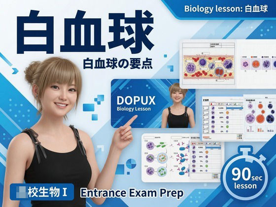 【▲20】パンチラガチャ★一ノ瀬廻里 大学に進学し強豪予備校『DOPUX（ドピュックス』で生物I，IIを教える名物講師に！（Vol.059:白血球）
