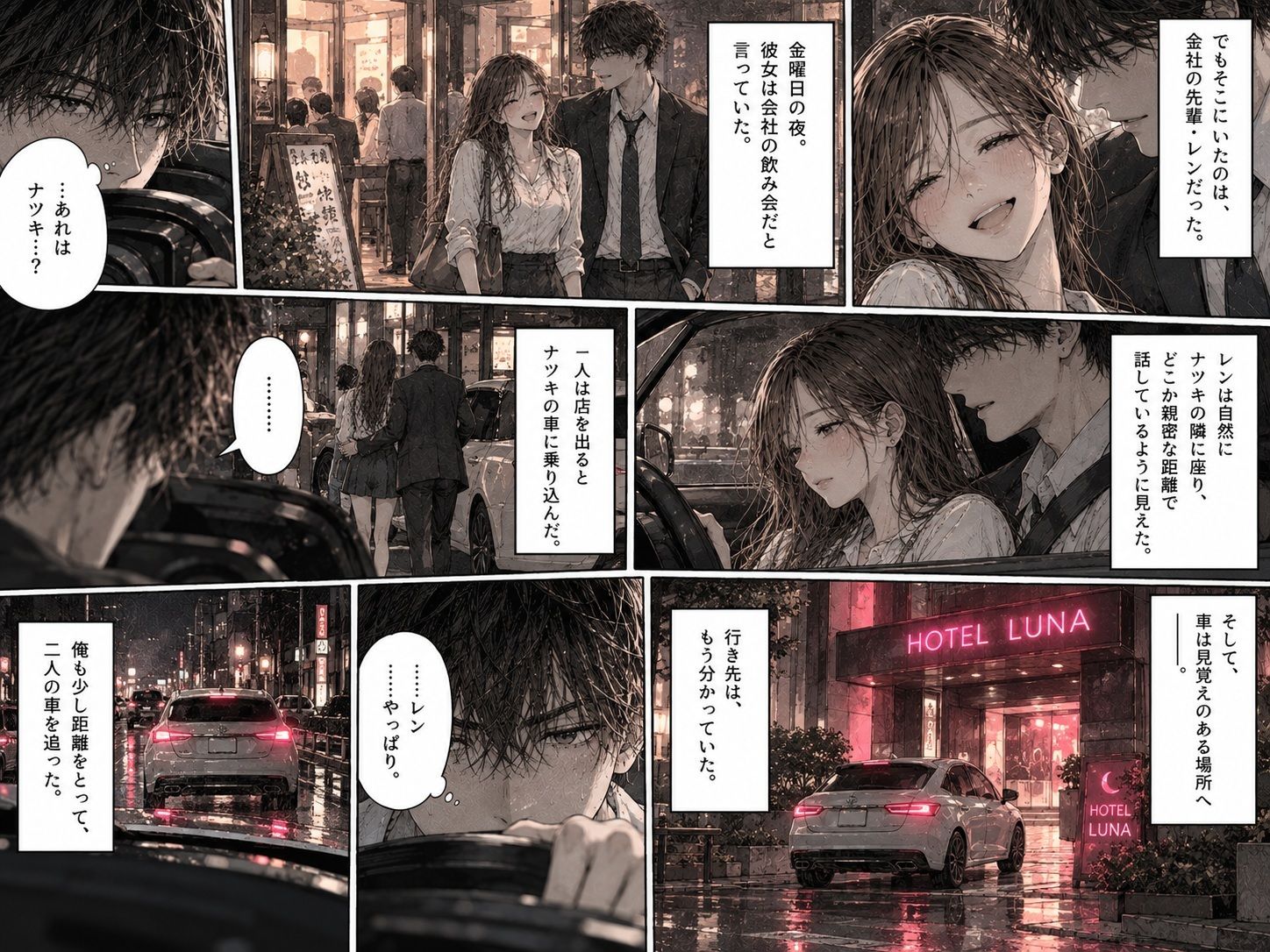 『彼女のカーナビに、毎週同じホテルの履歴が残っていた。』