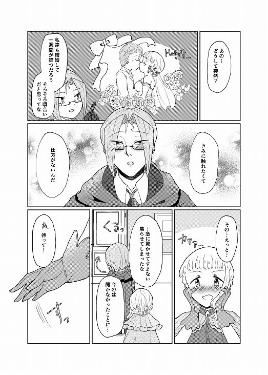 新婚夫婦が初夜を迎える話