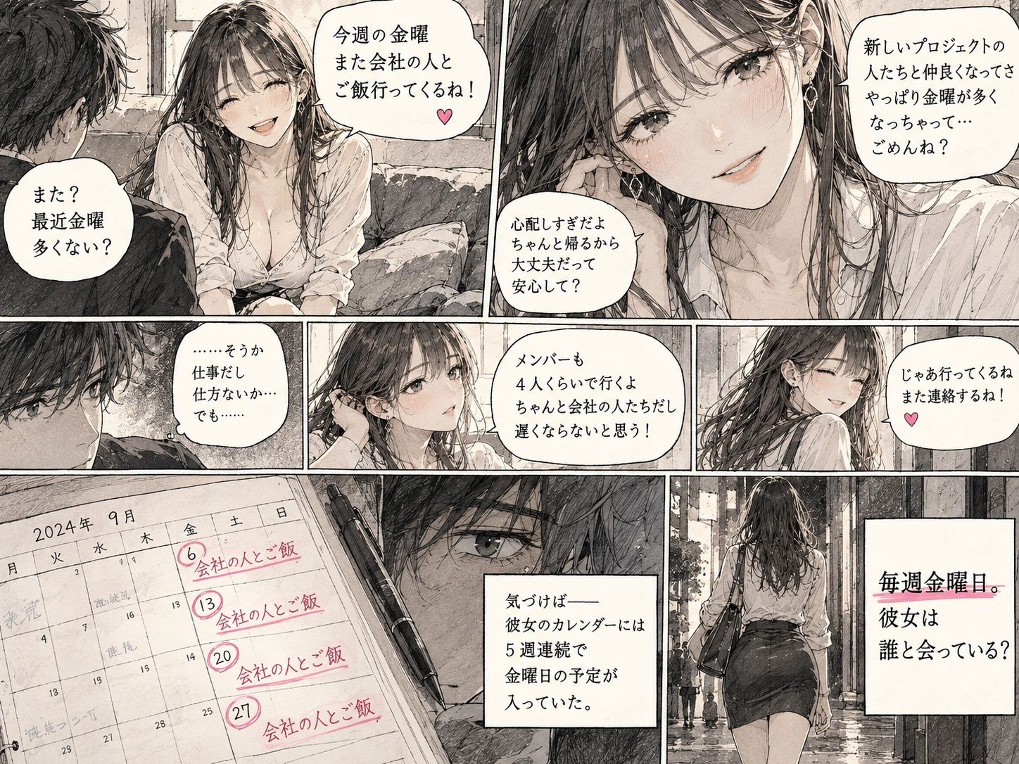 浮気探偵団、現場潜入。――彼女が毎週通うホテルの部屋まで追いかけた。