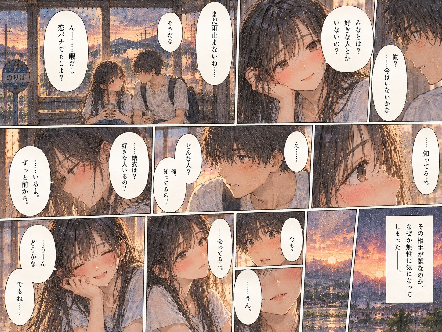 雨宿り、幼なじみが女になった。〜濡れた彼女と二人きりになった夏の夕暮れ〜