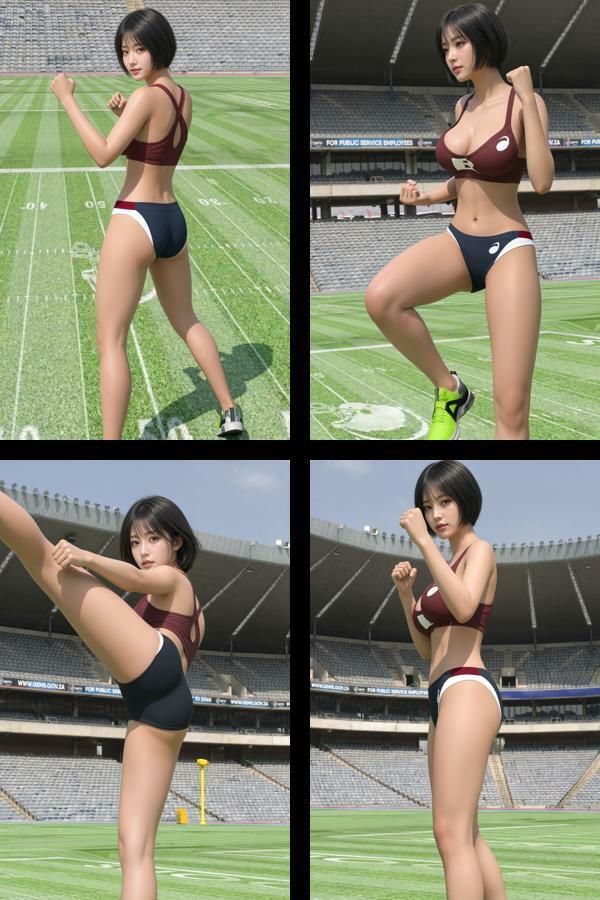 【▲200】『理想の彼女を3DCGで作ります』から生まれたバーチャルアイドル「彩倉陸（あやくらりく）」の陸上選手モデル風写真集:Model2026_02