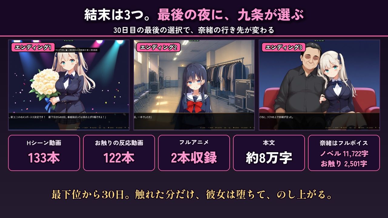【お触りシミュレーション】LAST AUDITION ラストオーディション〜彼氏持ち底辺配信者が枕営業でオーディションを勝ち抜く30日間〜