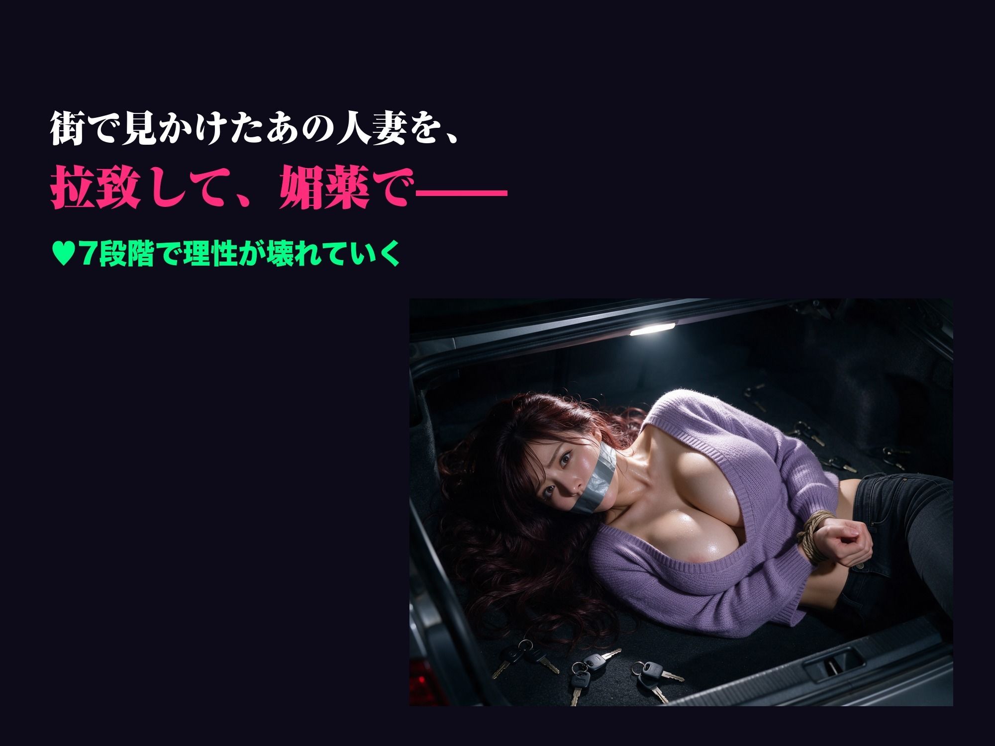 拉致ラレ。媚薬でガンギマリな人妻達
