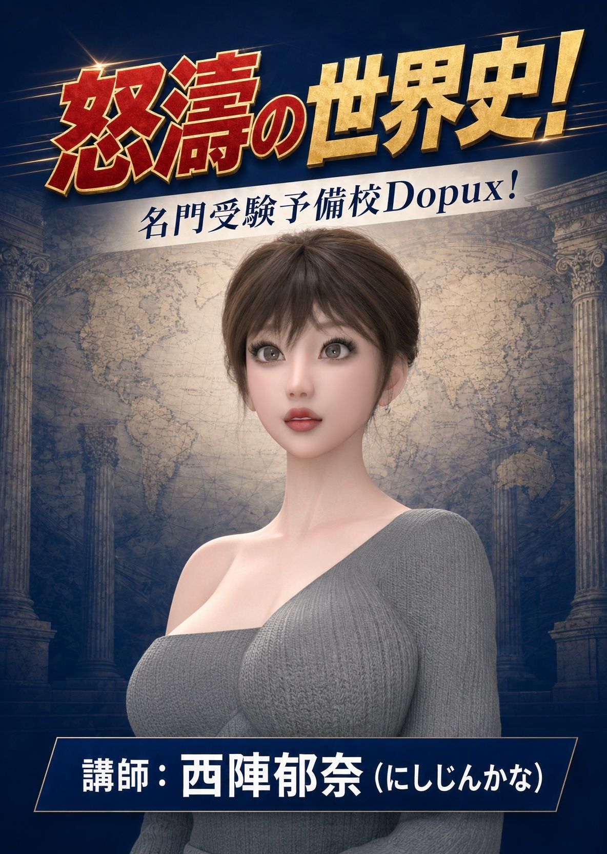パンチラガチャ★西陣郁奈（にしじんかな）強豪予備校『DOPUX（ドピュックス）』で大学受験生向け講座（世界史）を教える名物講師！（Vol.018:コンキスタドールとは何者だったのか？）