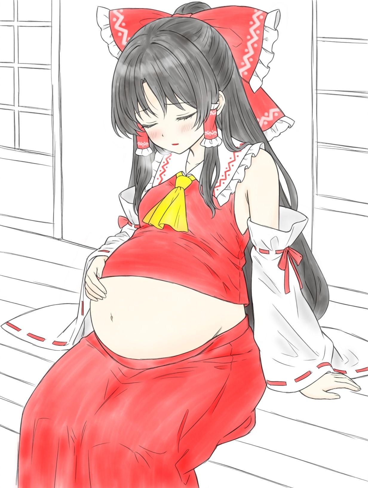 霊夢は妊娠中でもガマンできない