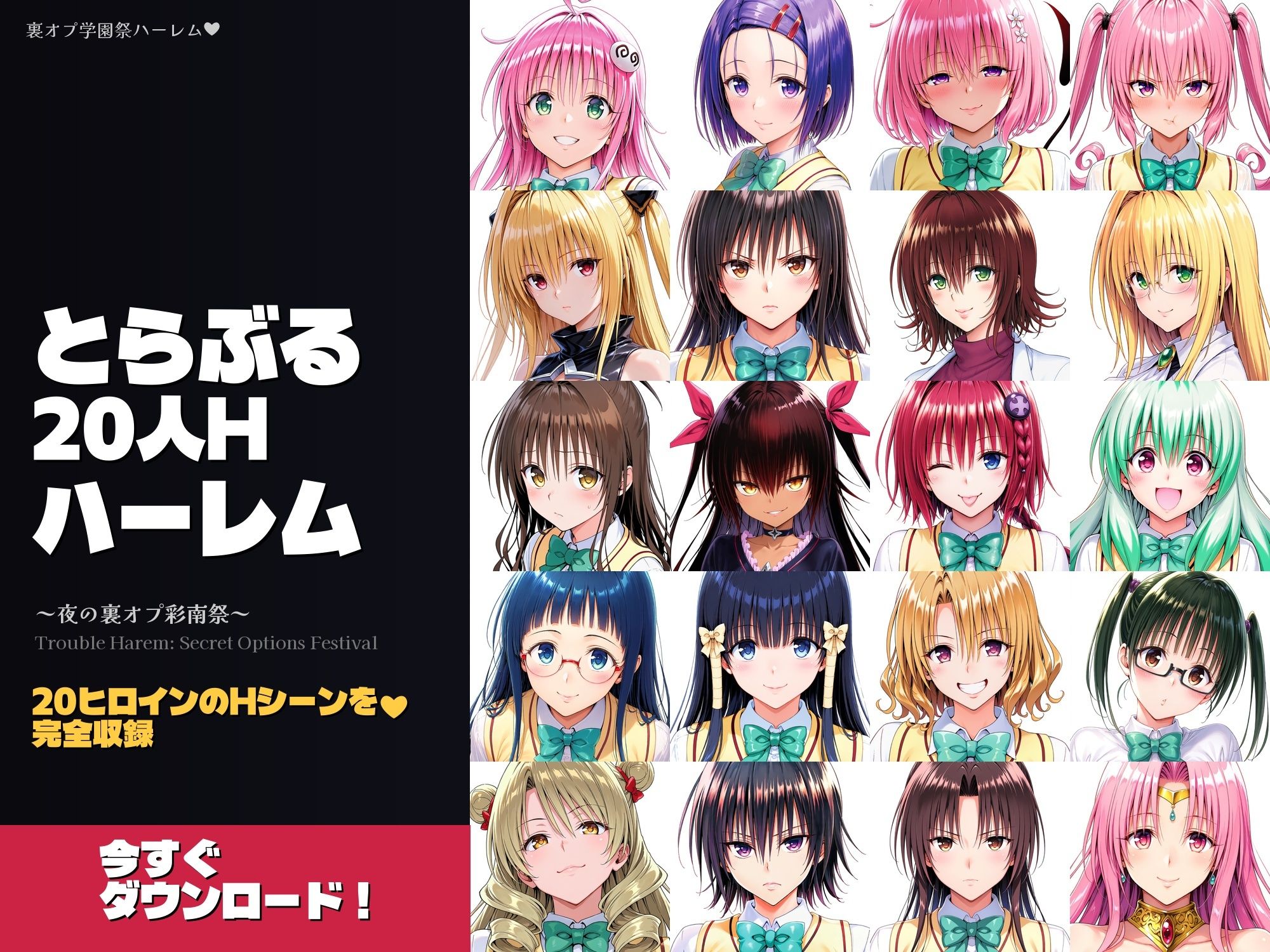 とらぶる20人Hハーレム 〜夜の裏オプ彩南祭〜【HCG1000枚超・180Hシーン超】
