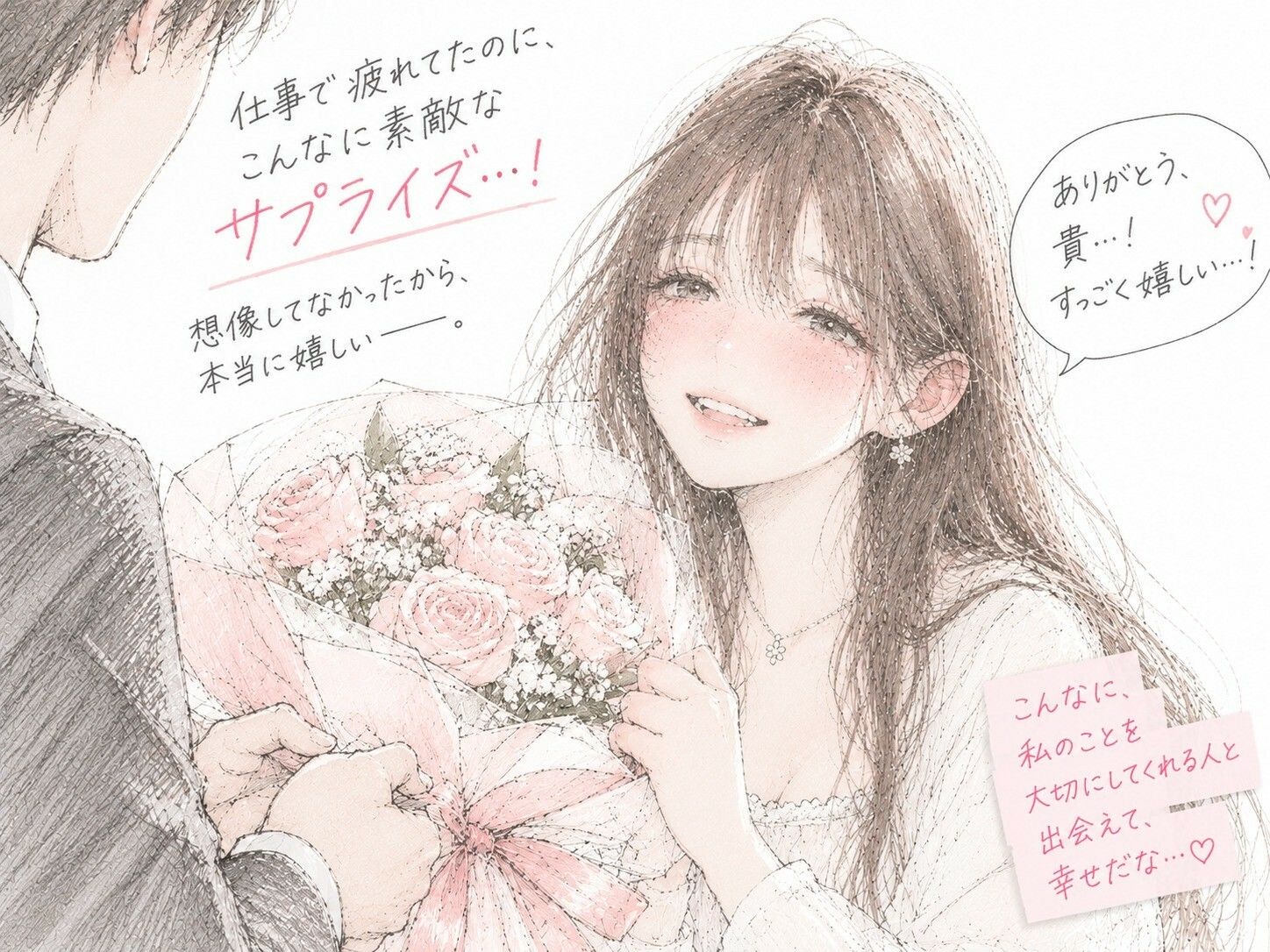 誕生日に花束をもらった彼女が、その夜、別の男に抱かれていた。
